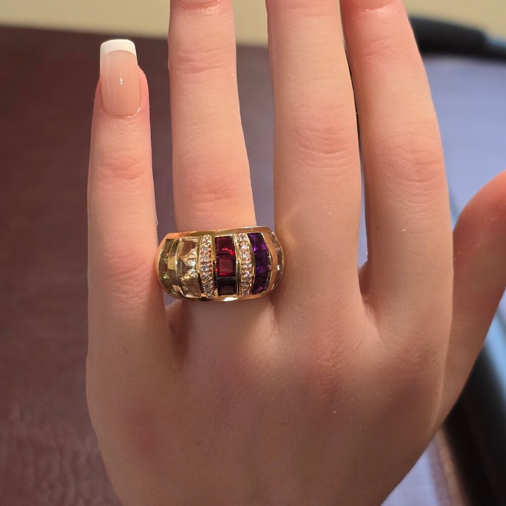Multi-Color Sterling Silver Ring - Picture 4 of 8